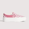 Scarpa classica slip-on con plateau e motivo a scacchi Scarpa classica slip-on con plateau e motivo a scacchi