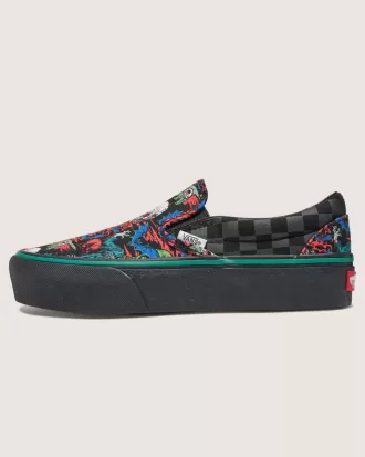 Scarpa con plateau slip-on classica personalizzata per Halloween