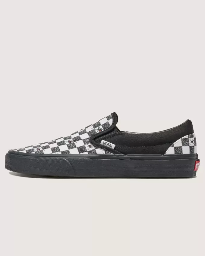 Scarpa da ginnastica classica slip-on a scacchiera di Halloween Customs