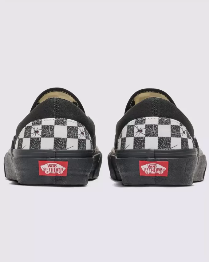 Scarpa da ginnastica classica slip-on a scacchiera di Halloween Customs