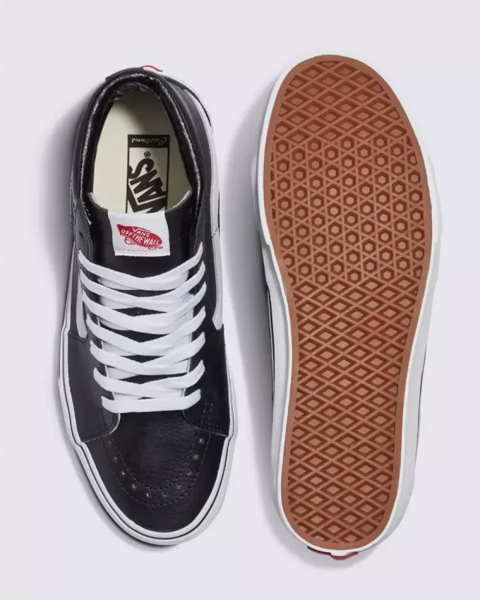 Scarpa in pelle Sk8-Hi personalizzata