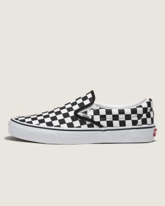 Scarpa larga slip-on classica a scacchiera Customs