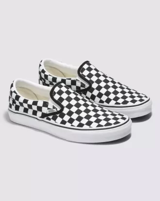 Scarpa larga slip-on classica a scacchiera Customs