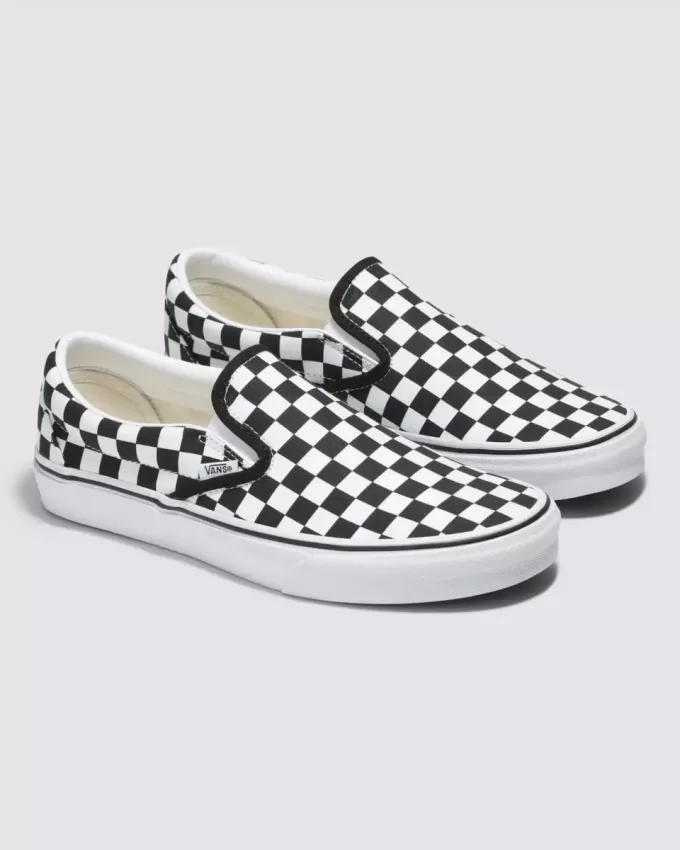 Scarpa larga slip-on classica a scacchiera Customs Scarpa larga slip-on classica a scacchiera Customs