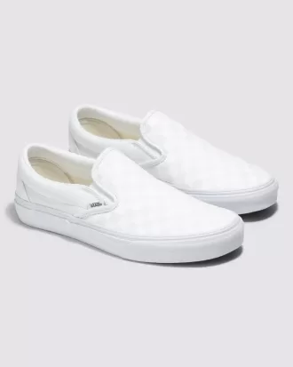 Scarpa larga slip-on classica a scacchiera Customs