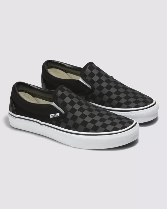 Scarpa larga slip-on classica a scacchiera Customs Scarpa larga slip-on classica a scacchiera Customs
