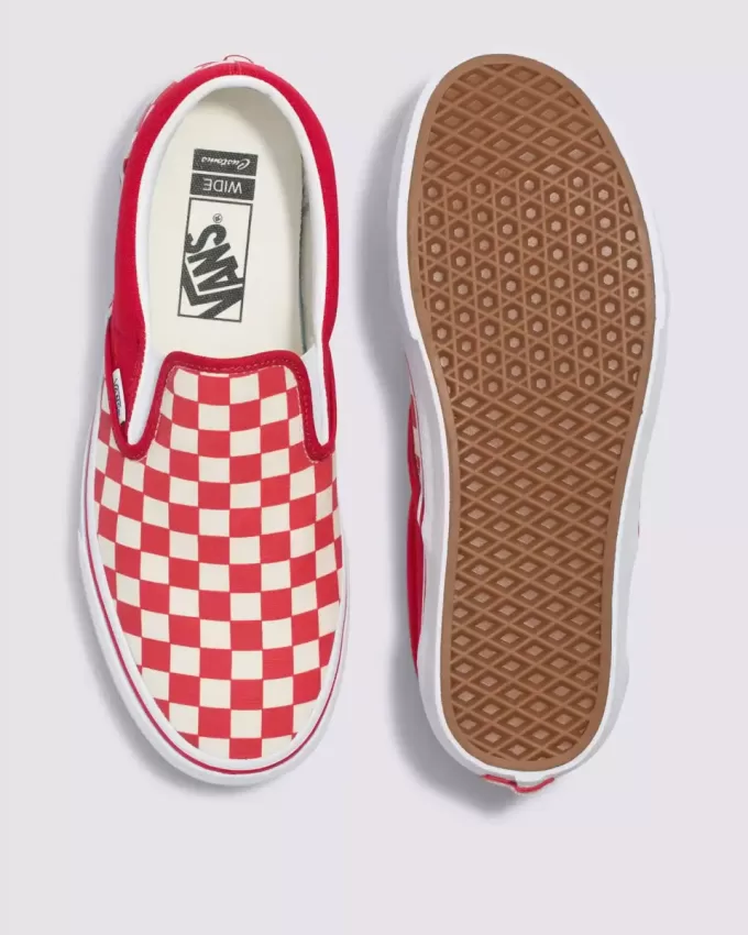 Scarpa larga slip-on classica a scacchiera Customs Scarpa larga slip-on classica a scacchiera Customs