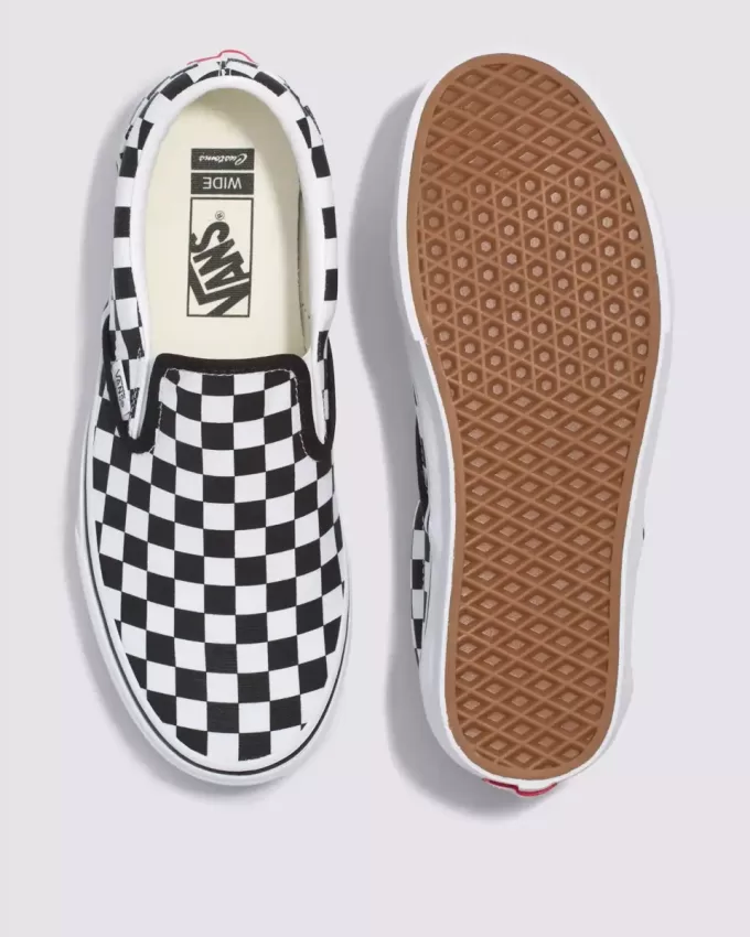 Scarpa larga slip-on classica a scacchiera Customs Scarpa larga slip-on classica a scacchiera Customs