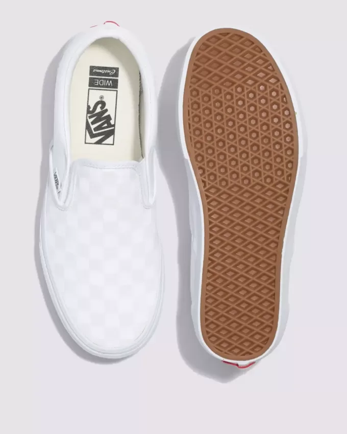 Scarpa larga slip-on classica a scacchiera Customs Scarpa larga slip-on classica a scacchiera Customs