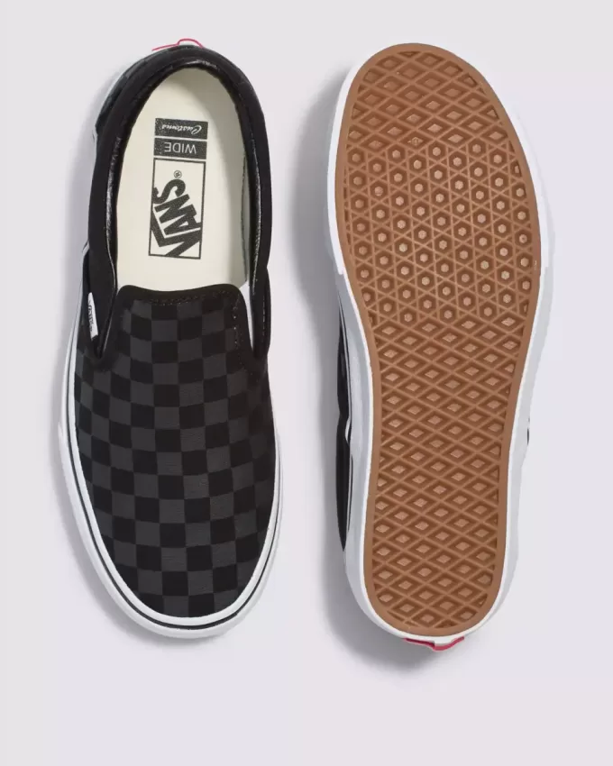 Scarpa larga slip-on classica a scacchiera Customs Scarpa larga slip-on classica a scacchiera Customs