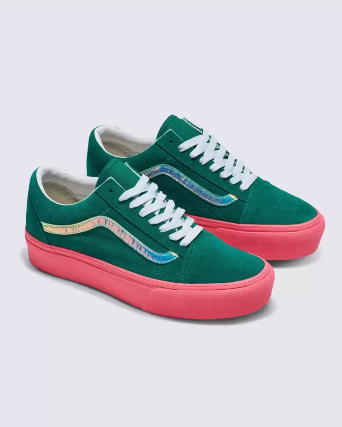 Scarpa Old Skool Platform in pelle scamosciata personalizzata Scarpa Old Skool Platform in pelle scamosciata personalizzata