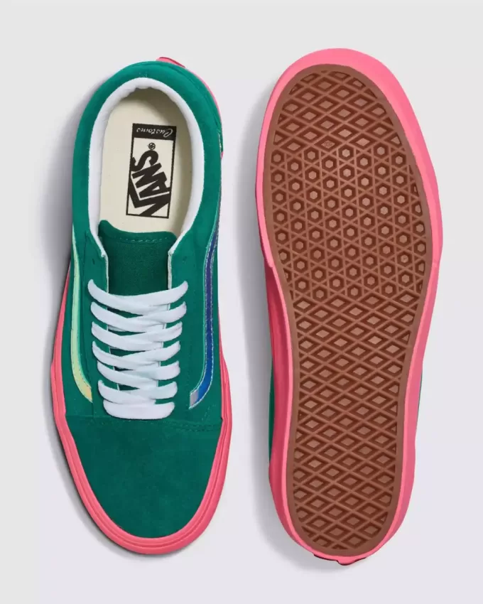Scarpa Old Skool Platform in pelle scamosciata personalizzata Scarpa Old Skool Platform in pelle scamosciata personalizzata