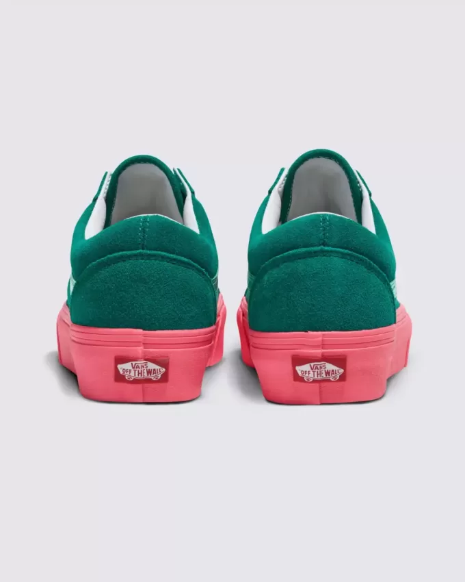 Scarpa Old Skool Platform in pelle scamosciata personalizzata Scarpa Old Skool Platform in pelle scamosciata personalizzata