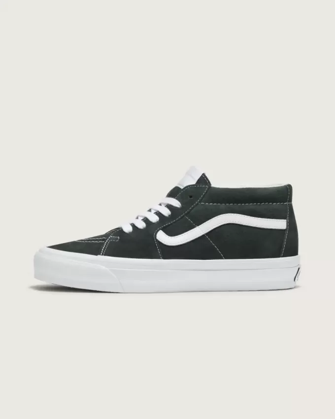 Scarpa Premium Sk8-Mid in pelle scamosciata Scarpa Premium Sk8-Mid in pelle scamosciata