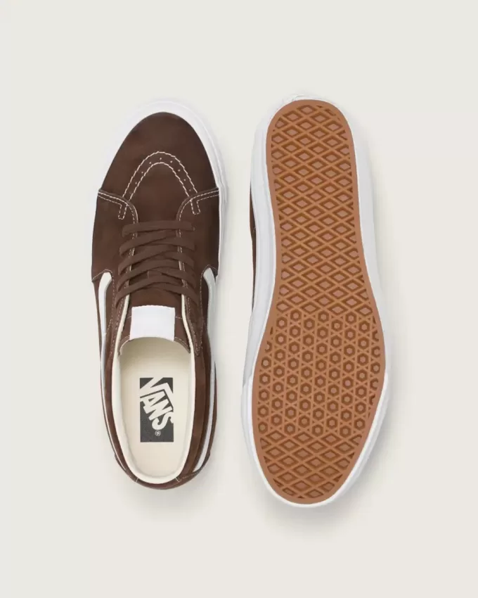 Scarpa Premium Sk8-Mid in pelle scamosciata Scarpa Premium Sk8-Mid in pelle scamosciata